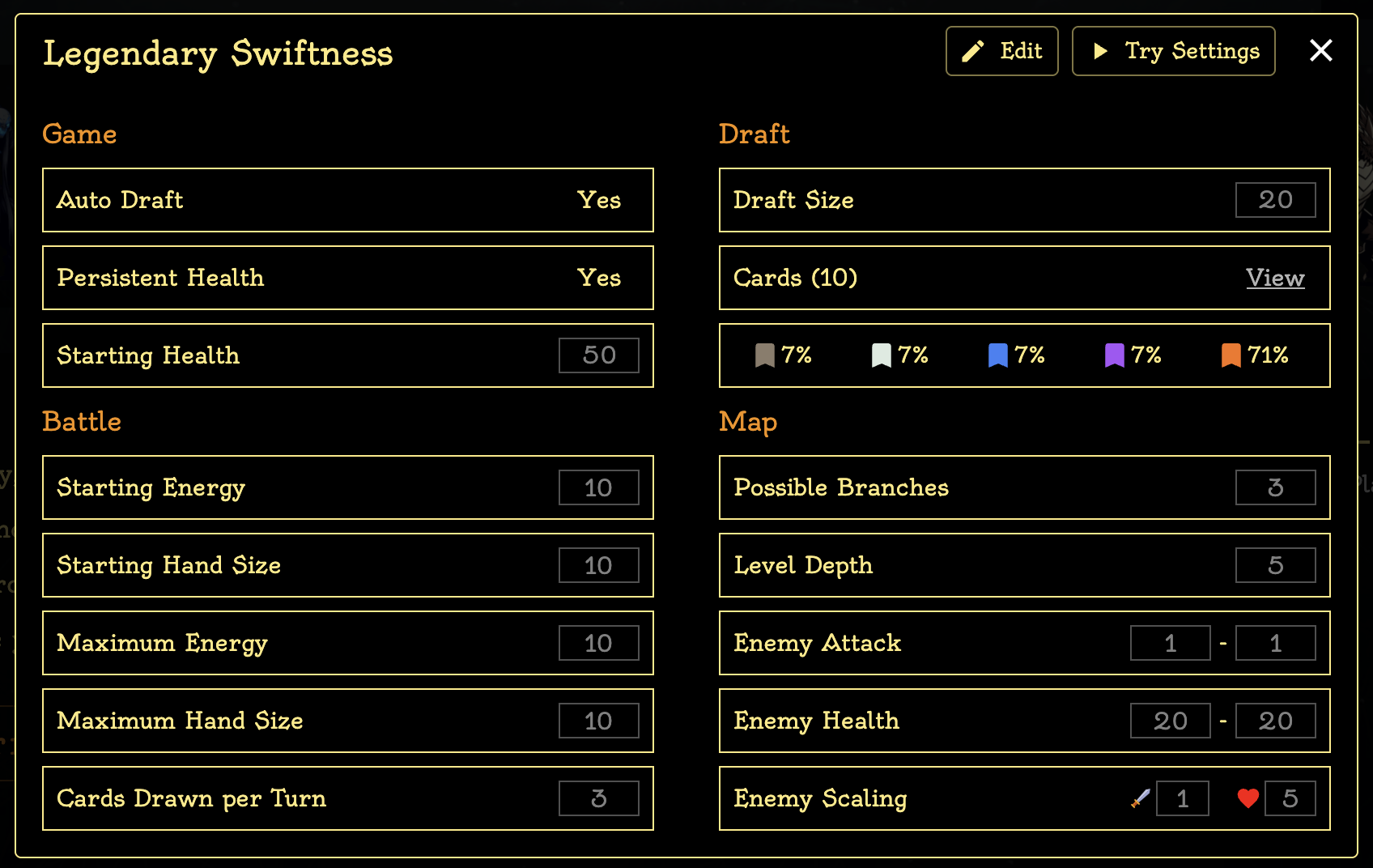 Settings Example 1